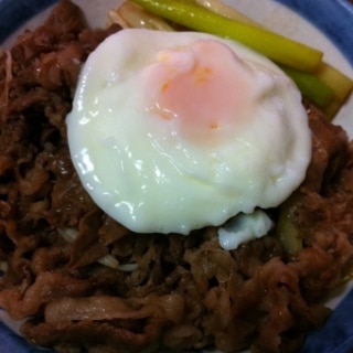 長ネギで牛丼